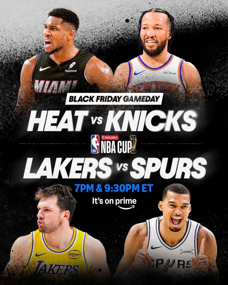 NBA杯小组赛收官日赛程：热火VS尼克斯 湖人VS马刺