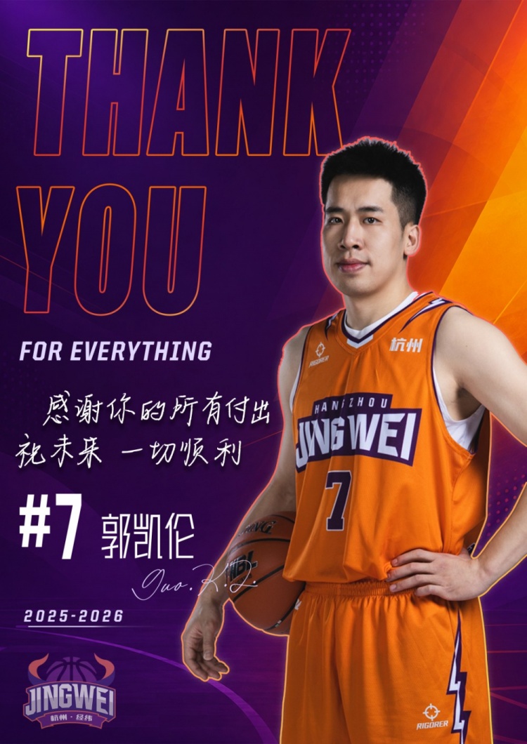 阵容迭代 感谢有你｜杭州经纬送别多名球员